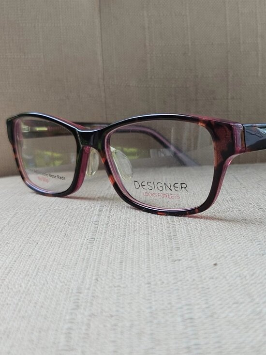 Women Eyeglasses Burgundy Eyewear Silicon Adjustable Nose Pad No Slip $54 main image 7